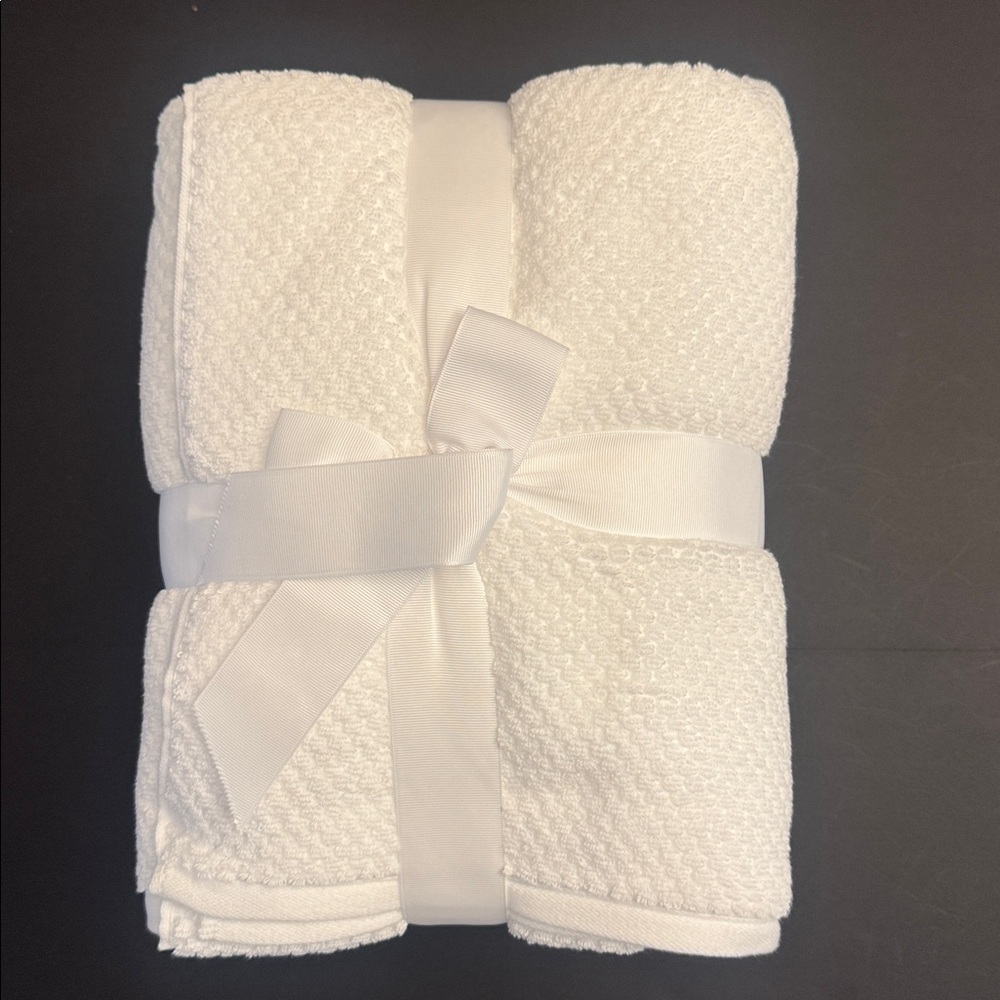 6pc TRULY LOU 100% Cotton Bath Towel Set - White - Picture 3 of 5